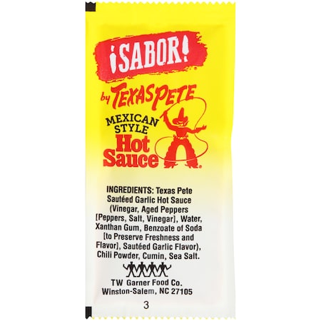 Texas Pete Texas Pete Sabor Mexican Hot Sauce 7g Packets, PK200 1.00643
